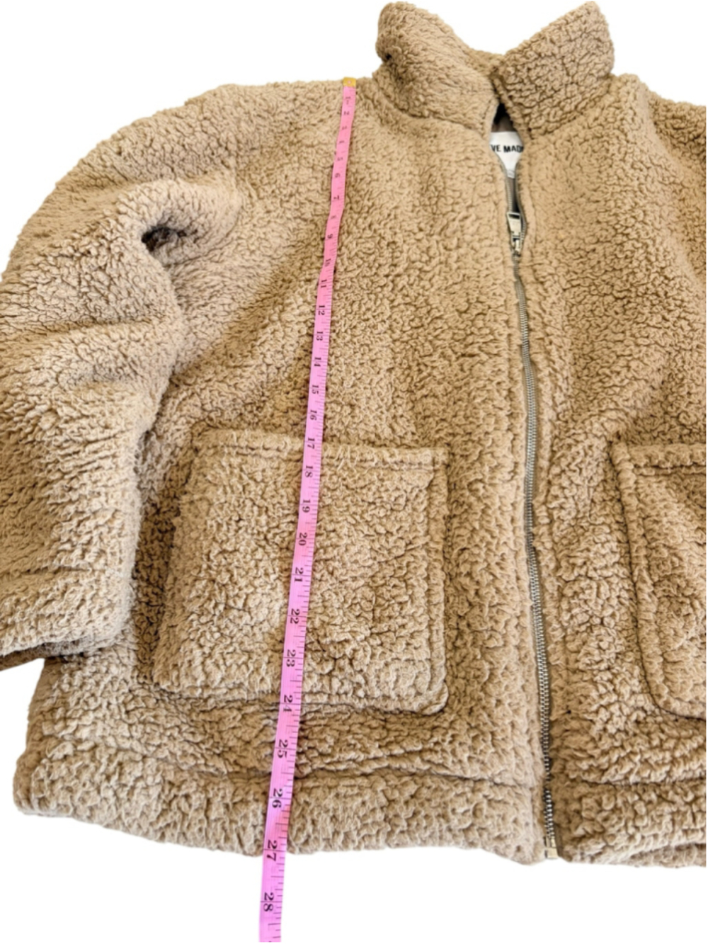 Steve Madden Fuzzy Teddy Jacket – Women’s XL – Beige/Tan/Brown - Picture 4 of 9